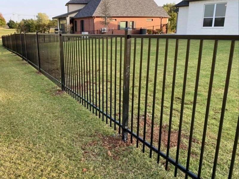 Oklahoma City residential iron fence