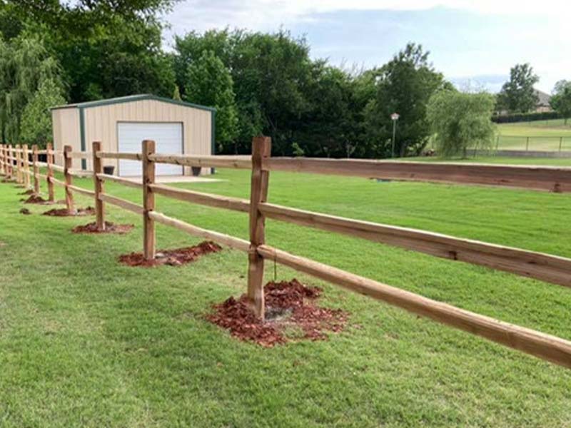 Ranch Rail Wood Fencing - Oklahoma City