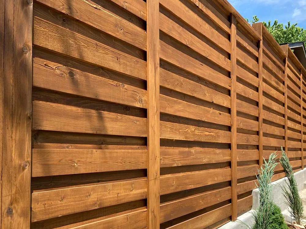 Blanchard OK cap and trim style wood fence