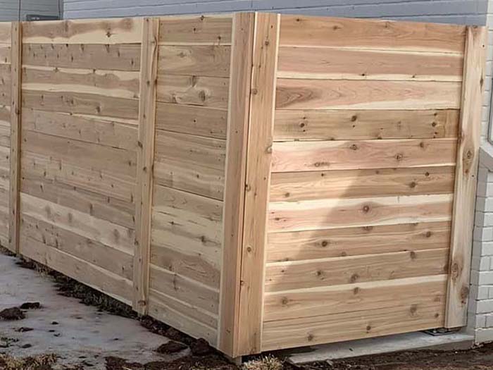 Midwest City OK horizontal style wood fence