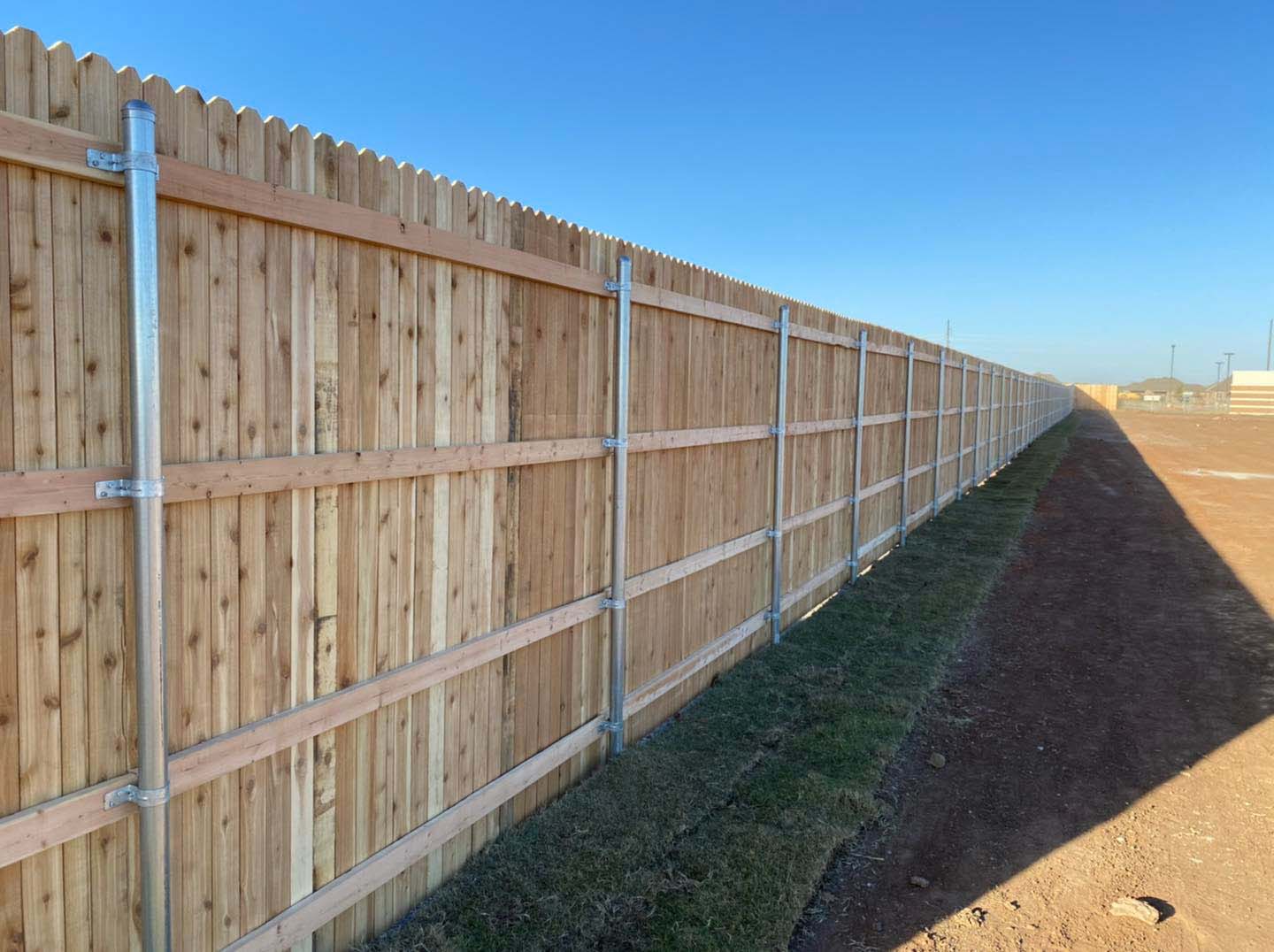 The Village Oklahoma wood privacy fencing
